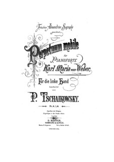 Perpetuum mobile, for the left Hand: Perpetuum mobile, for the left Hand by Carl Maria von Weber