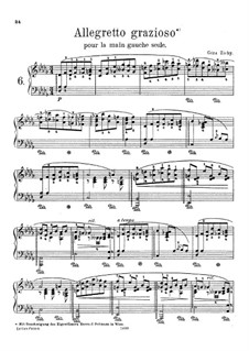 Allegretto grazioso for the Left Hand Alone: Para Piano by Géza Zichy