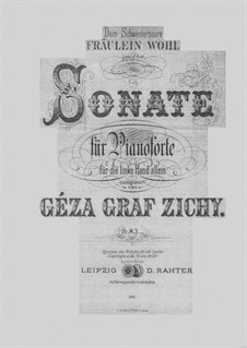 Sonata for the left Hand alone: Sonata for the left Hand alone by Géza Zichy