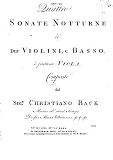 Four Trio Sonatas, Op.2 W B31, 33-35: violino parte II by Johann Christian Bach
