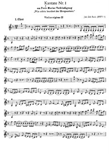 Wie schön leuchtet der Morgenstern, BWV 1: Violin II (ripieno) part by Johann Sebastian Bach