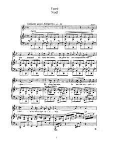 Two Songs, Op.43: No.1 Noël (F Major) by Gabriel Fauré