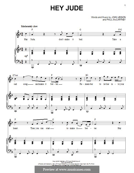 Vocal version: Para vocais e piano by John Lennon, Paul McCartney