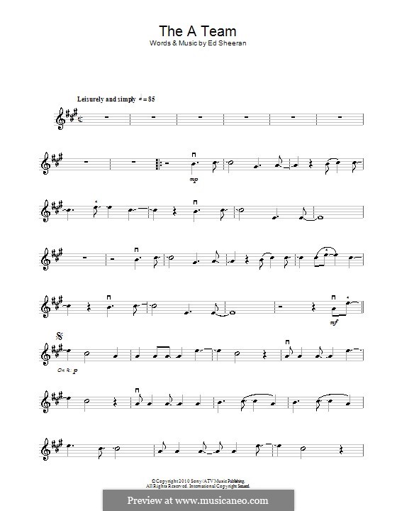 The a Team: para violino by Ed Sheeran
