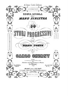 Thirty Studies for the Left Hand, Op.861: Para Piano by Carl Czerny
