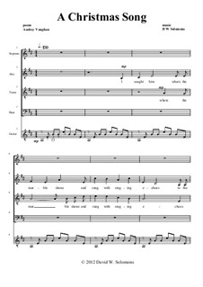 Christmas Song: For SATB choir and classical guitar by David W Solomons