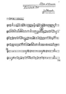 Freue dich, erlöste Schar (Rejoice, Redeemed Host), BWV 30: Oboe d'amore part by Johann Sebastian Bach