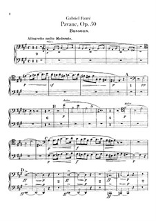Pavane, Op.50: parte Fagotes by Gabriel Fauré