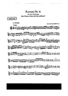 Der Himmel lacht! Die Erde jubilieret, BWV 31: violino parte II by Johann Sebastian Bach