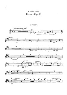 Pavane, Op.50: parte violinos by Gabriel Fauré