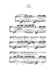 Three Songs, Op.6: No.3 Sylvie by Gabriel Fauré
