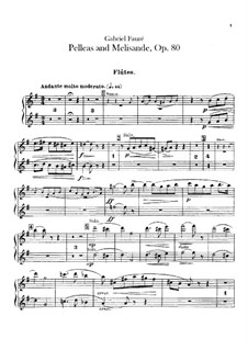 Pelléas et Mélisande, Op.80: parte de flautas by Gabriel Fauré