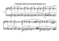 5 Simple pieces for piano: Fourth book, No.5, MVWV 698 by Maurice Verheul