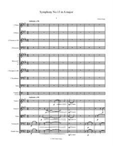 Symphony No.13 in A: Symphony No.13 in A by Jordan Grigg