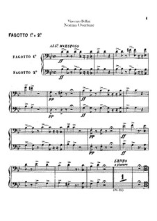 Overture: fagotes partes I-II by Vincenzo Bellini