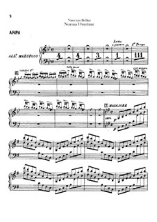 Overture: parte harpa by Vincenzo Bellini
