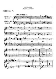 Overture: parte trompas by Vincenzo Bellini