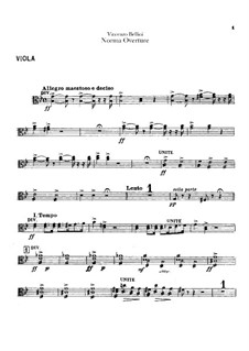 Overture: parte viola by Vincenzo Bellini