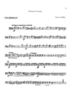Overture: parte violoncelo by Vincenzo Bellini