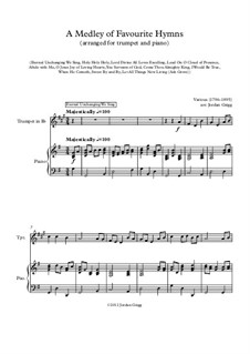 A Medley of Favourite Hymns: para trompeta e piano by Unknown (works before 1850)