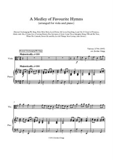 A Medley of Favourite Hymns: para viola e piano by Unknown (works before 1850)