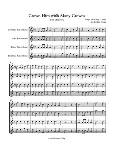 Crown Him with Many Crowns: para quarteto de saxofone by George Job Elvey