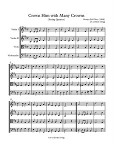 Crown Him with Many Crowns: para quartetos de cordas by George Job Elvey