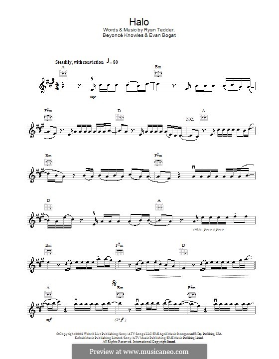 Halo: para violino by Beyoncé, Evan Kidd Bogart, Ryan B Tedder