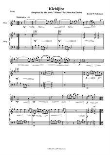 Kichijiro: For flute and harp by David W Solomons