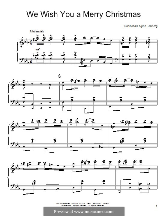 We Wish You a Merry Christmas, for Piano: para um único musico (Editado por H. Bulow) by folklore