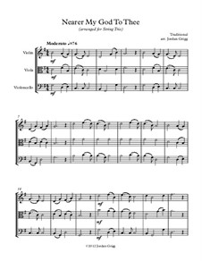 Nearer, My God, To Thee: para trio de cordas by Lowell Mason