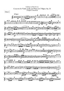 Concerto for Violin, Cello, Piano and Orchestra , Op.56: oboes parte I-II by Ludwig van Beethoven