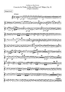 Concerto for Violin, Cello, Piano and Orchestra , Op.56: trompa parte I-II by Ludwig van Beethoven