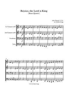 Rejoice the Lord Is King: para quarteto de bronze by John Darwall