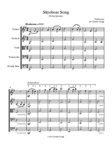 Skye Boat Song: Para quinteto de cordas by folklore