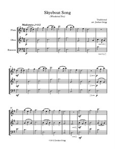 Skye Boat Song: Para trio de instrumento de sopro de madeira by folklore