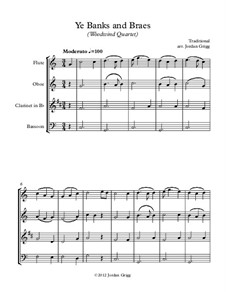 Ye Banks and Braes: Para quarteto de sopro by folklore