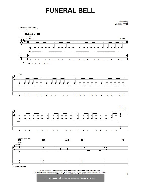 Funeral Bell (Black Label Society) por Z.P. Wylde Partituras on músicaNeo