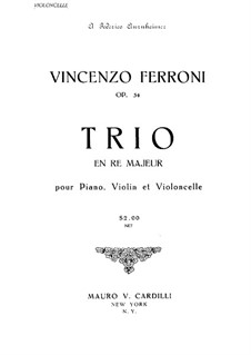 Piano Trio in D Major, Op.54: parte violoncelo by Vincenzo Ferroni