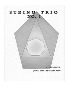 String Trio, for violin, viola and cello: String Trio, for violin, viola and cello by Sonja Grossner