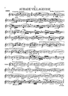 Three Pieces for Oboe and Piano, Op.31: Parte de solo, Score for two performers by Arthur Foote