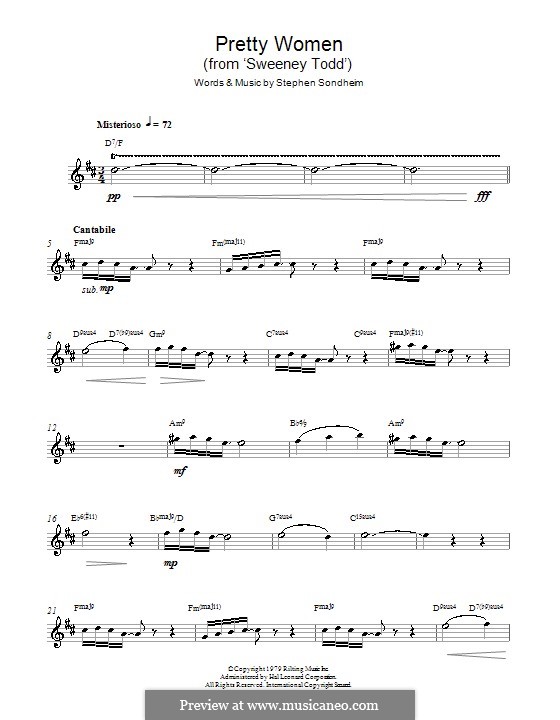 Pretty Women: para Saxofone Alto by Stephen Sondheim
