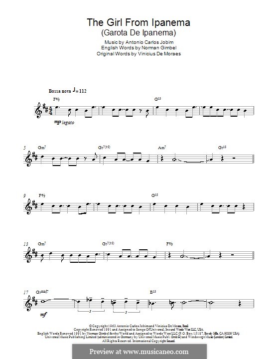 Instrumental version: para Saxofone Alto by Antonio Carlos Jobim