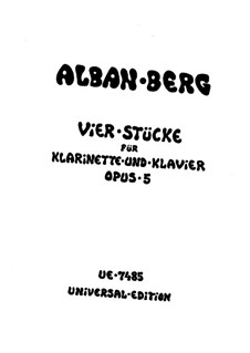 Four Pieces, Op.5: quatro peças by Alban Berg
