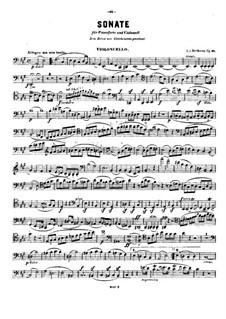 Sonata for Cello and Piano No.3 in A Major, Op.69: Parte de solo by Ludwig van Beethoven