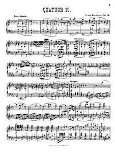String Quartet No.10 in E Flat Major 'Harp', Op.74: Version for piano by L. Winkler by Ludwig van Beethoven