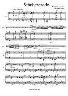 Fragments: Movement I, for clarinet and piano by Nikolai Rimsky-Korsakov