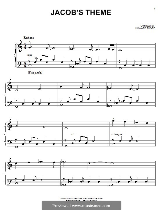 Jacob's Theme (from The Twilight Saga: Eclipse): Para Piano by Howard Shore