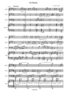 For Bosnia, for String Quartet: For Bosnia, for String Quartet by Hitomi Tono'ka