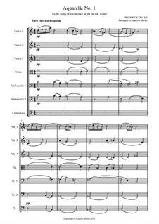 To be Sung of a Summer Night on the Water: para orquetra de cordas by Frederick Delius